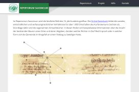 Screenshot Website Repertorium Saxonicum